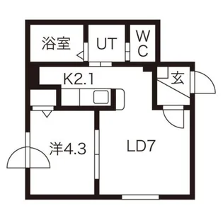 プリリア平岸【3階】の間取り