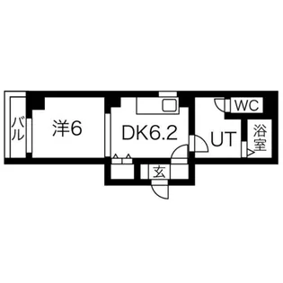 NIPPO Core 月寒中央【102号室】の間取り