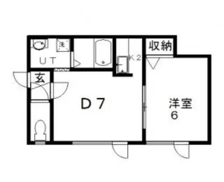 ステージイン月寒【103号室】の間取り