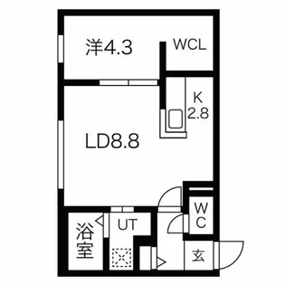 alloggio mite (アロッジオミーテ)【3階】の間取り