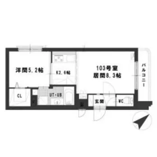 グランメール本郷通6A【1階】の間取り