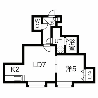 ヴェローチェ【103号室】の間取り