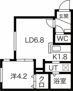 Burano学園前(ブラーノ)【4階】の間取り