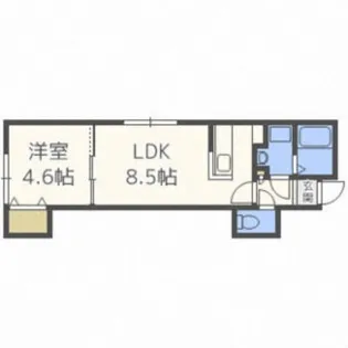 アイプラス平岸【101号室】の間取り