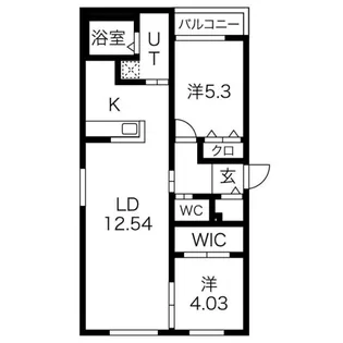 RESIDENCE SHINMEI 平岸【2階】の間取り