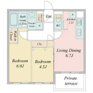 LiveCasa白石【1階】の間取り