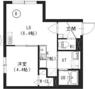 インフィニティ美園【4階】の間取り