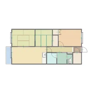 勝見コーポ【208号室】の間取り