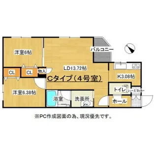 シャルムコート【404号室】の間取り