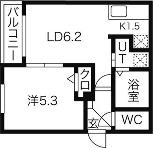 VIE D' OR 平岸【4階】の間取り