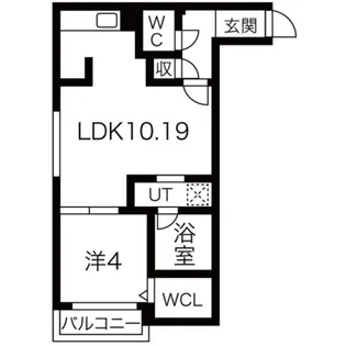 ヴォヤージュ豊平【4階】の間取り
