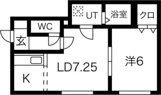 イクシオンNS II【205号室】の間取り