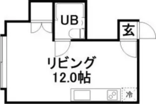ベルメゾン菊水【101号室】の間取り