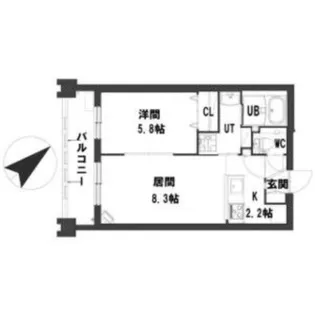 グランメールKIKUSUI【1階】の間取り