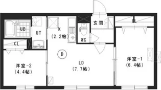 エクセル白石【4階】の間取り