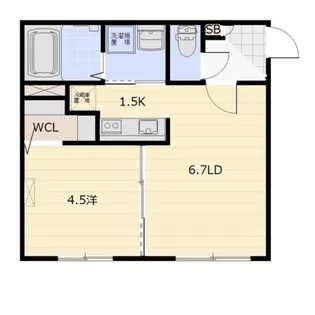 ラグジースペース白石 【2階】の間取り