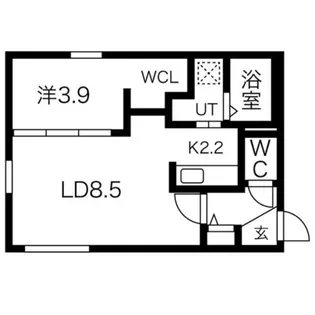 Porte-bonheur Fukuzumi(ポルトボヌールフクズミ)【4階】の間取り