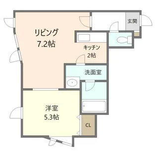 デュオ平岸【202号室】の間取り