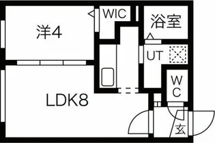 ラフィーネ月寒中央通【4階】の間取り