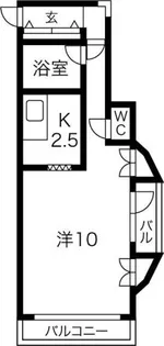 シャレード藤Ⅰ【101号室】の間取り