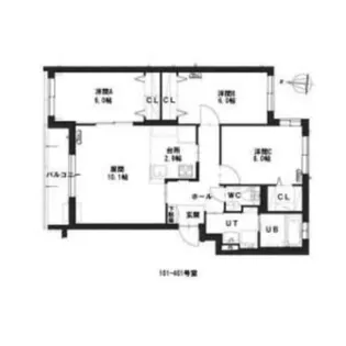 グランメール石山通【2階】の間取り