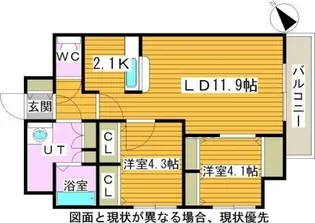 パルティーレ南郷通【9階】の間取り