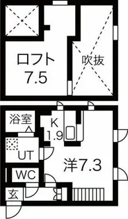 Prima Gemma壱番館【107号室】の間取り