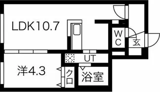 PRECIOSA菊水【1階】の間取り