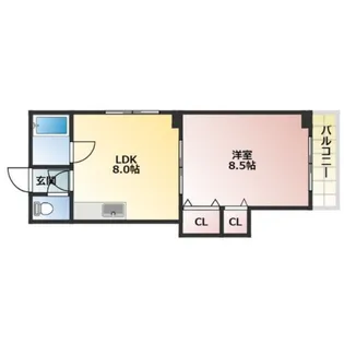 ノースランド菊水【4階】の間取り