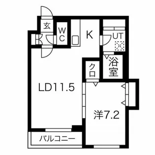クラリス菊水V【403号室】の間取り