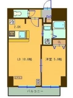 サンコート本郷通ガーデンヒルズ【203号室】の間取り