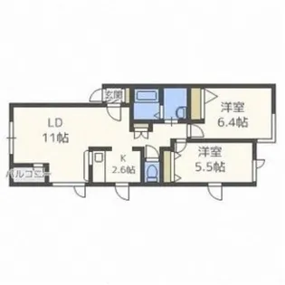 カーサファミリア白石【1階】の間取り