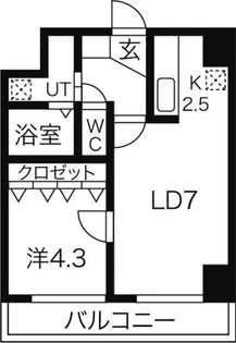 フロムコート【301号室】の間取り