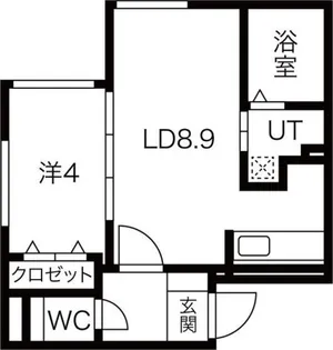 クレイパレス美園【2階】の間取り