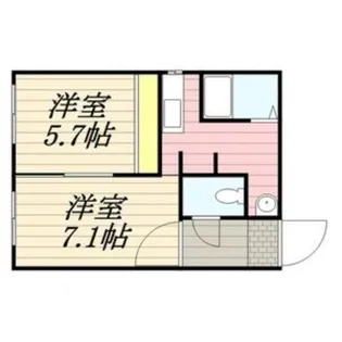 パトラス白石【203号室】の間取り