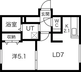 Enchante SHIROISHI【2階】の間取り