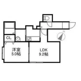 モンキー B棟【105号室】の間取り