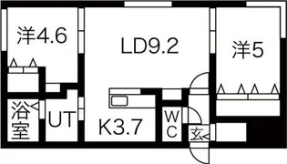 アルバミュウ グラシア【4階】の間取り