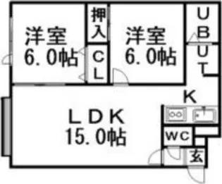 ベルツリーⅡ【2階】の間取り