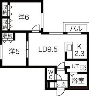 ブランシャール平岸駅前EAST【4階】の間取り