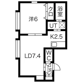 エクシード幌平橋【202号室】の間取り