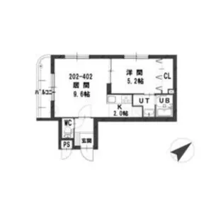 グランメールY・S【4階】の間取り