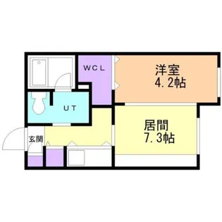 メニーズコート豊平川【4階】の間取り