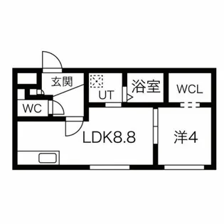 CHARLOTTE月寒(シャルロット月寒)【2階】の間取り