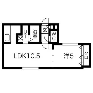 リバーサウス菊水Ⅱ【3階】の間取り
