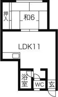 プチパークハイツ【203号室】の間取り