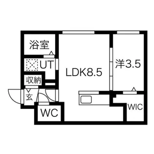 ミレイル豊平【3階】の間取り