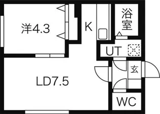 レストヒルズ南郷【4階】の間取り