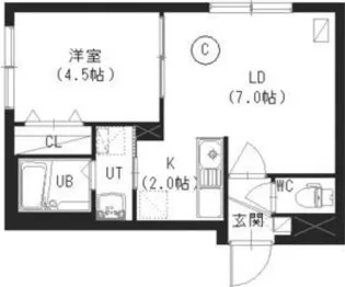 ワイズ白石【2階】の間取り