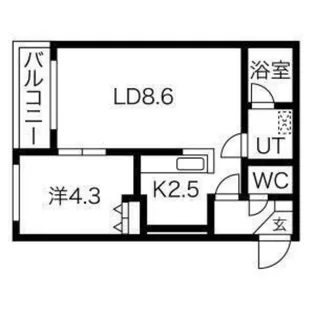 フェリシアコート【1階】の間取り